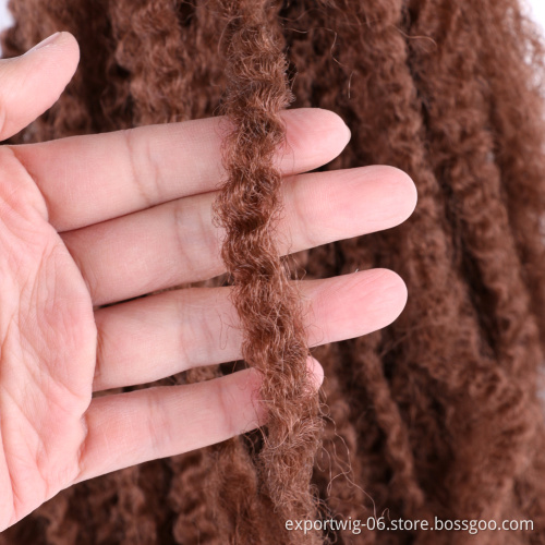Synthetic  Braiding Hair Wavy Goddess Afro Spring Twist Crochet Braid Hair Extension Afro Ombre Kinky Twist Hair for Black Women